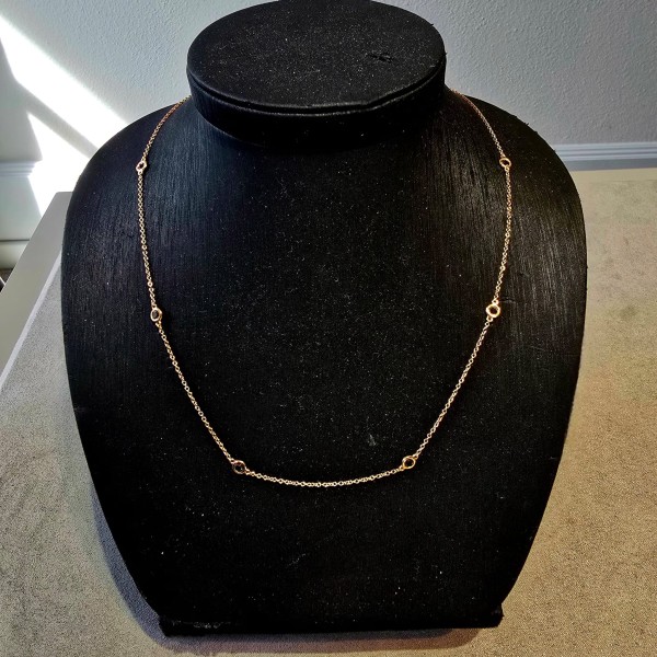Collana girocollo con 7 diamanti